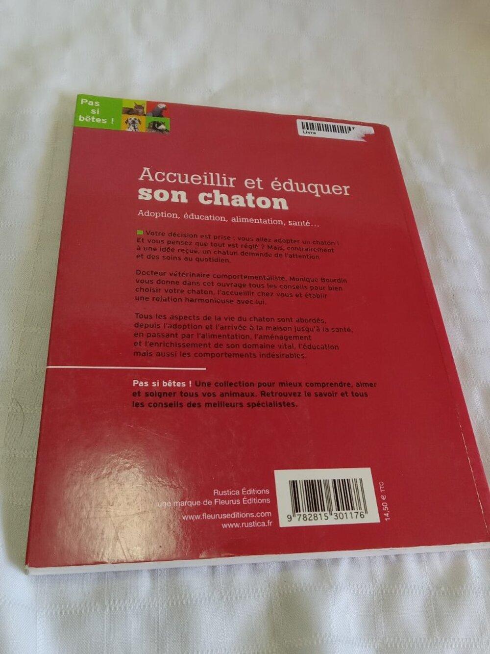 Book "Accueillir et éduquer son chaton", in French - Picture 2 of 4